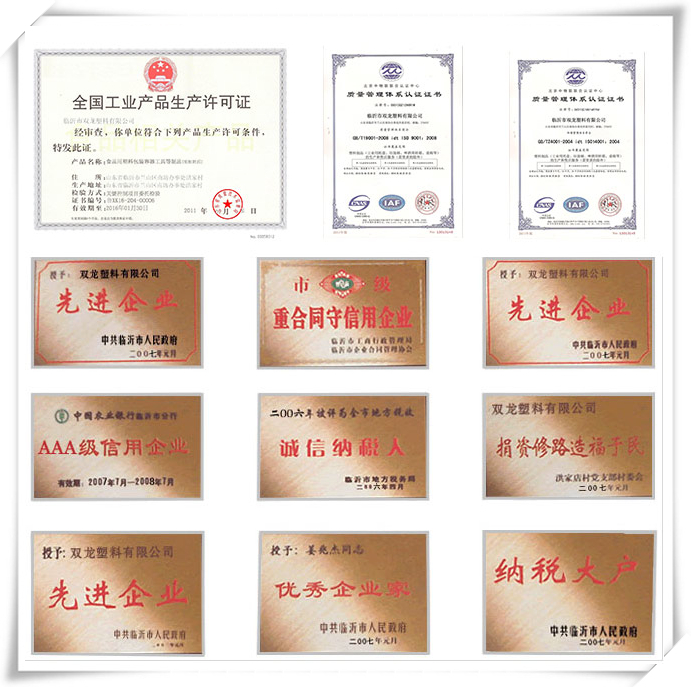 雙龍塑料榮譽展示 雙龍塑料榮譽展示